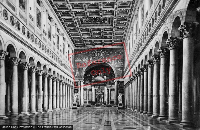 Photo of Rome, Basilica Of St Paul Outside The Walls, Interior c.1930