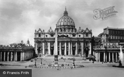 St Peter's Basilica And Piazza c.1930, Rome