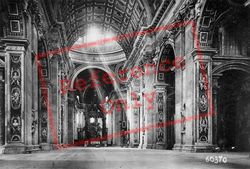 St Peter's Basilica, Nave c.1930, Rome