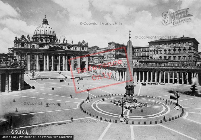 Photo of Rome, St Peter's Square And Basilica c.1930