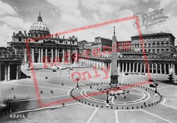 St Peter's Square And Basilica c.1930, Rome