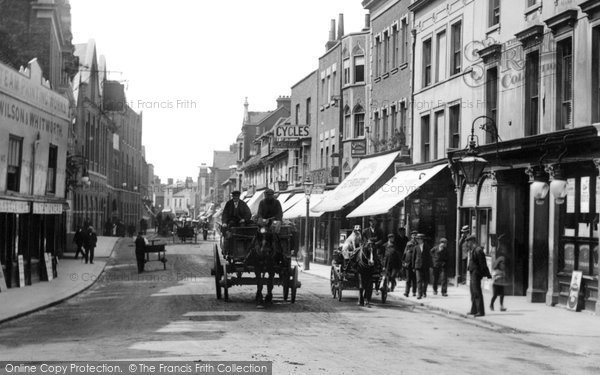 Photo of Romford, Horse Drawn Traffic, High Street 1908