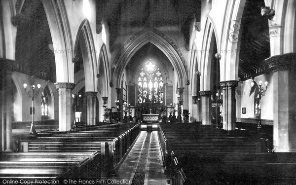 Photo of Romford, St Edward's Church Interior 1908