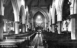 St Edward's Church Interior 1908, Romford