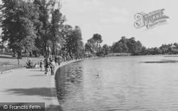 The Lake, Raphael Park c.1950, Romford