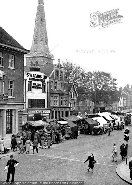Photo of Romford, The Market Place c.1950