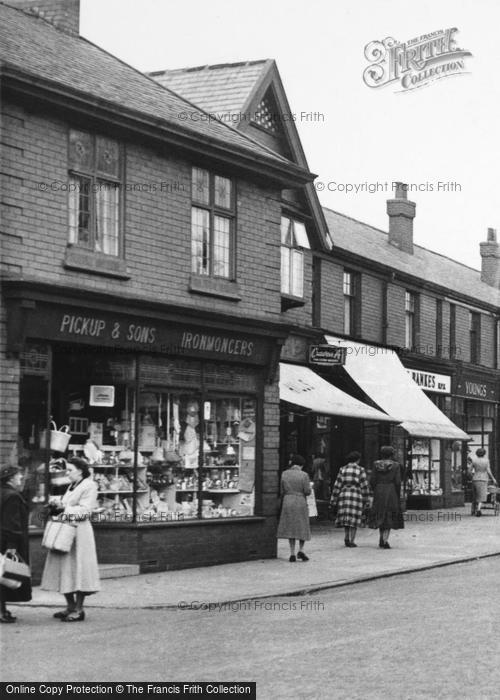Photo of Romiley, Pickup & Sons Ironmongers, Compstall Road c.1955