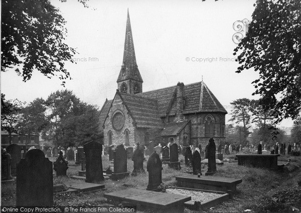 Photo of Romiley, St Chad's Church c.1955