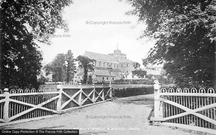 Photo of Romsey, Abbey And Bridge c.1893