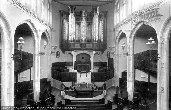 Photo of Romsey, Congregational Church Interior 1903