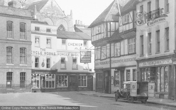 Photo of Romsey, Market Place, Shops 1932