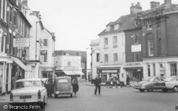 People And Cars At Market Place c.1965, Romsey