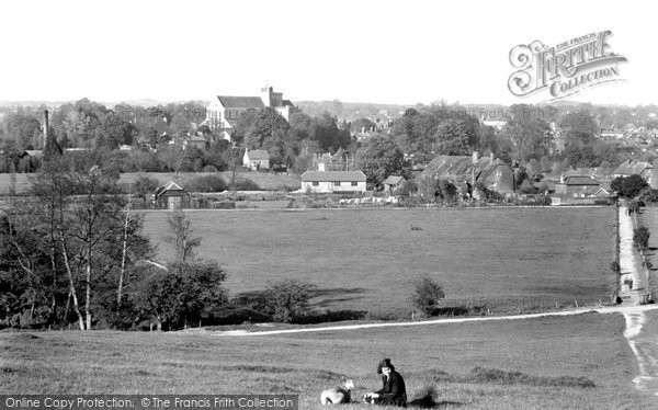 Photo of Romsey, The Abbey From Greenhill 1932