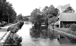The River Looking North From Middlebridge c.1955, Romsey