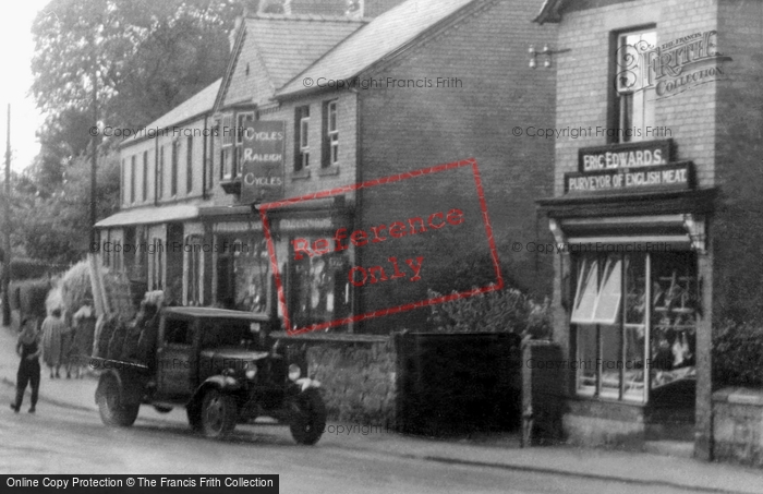 Photo of Rossett, Cycle Shop And Butchers c.1945