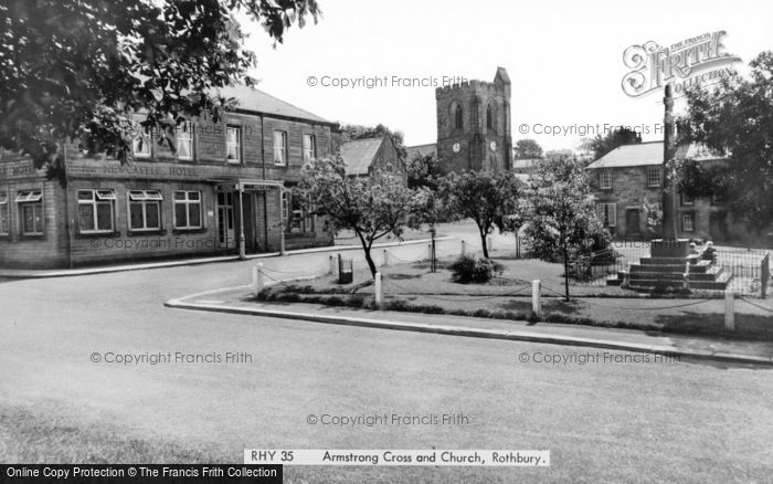 Photo of Rothbury, Armstrong Cross And All Saints Church c.1960