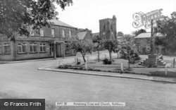 Armstrong Cross And All Saints Church c.1960, Rothbury