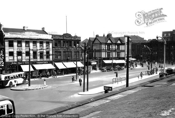 Photo of Rotherham, The Town Centre c.1955