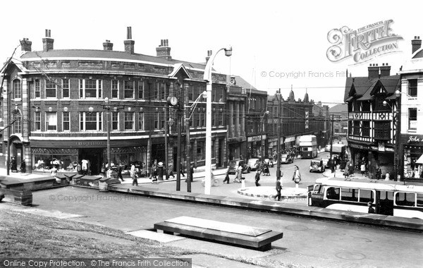 Photo of Rotherham, Town Centre c.1955