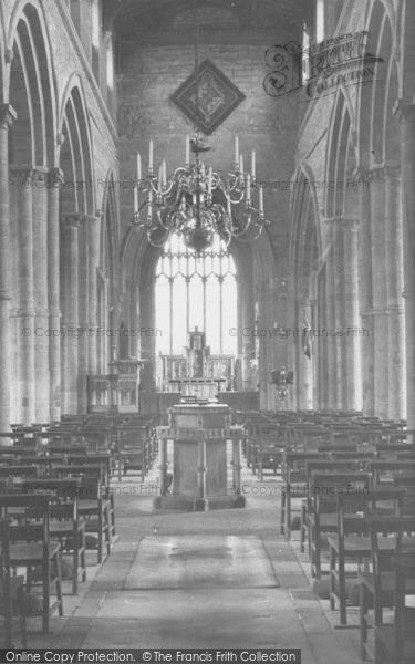 Photo of Rothwell, Holy Trinity Church, Interior c.1955