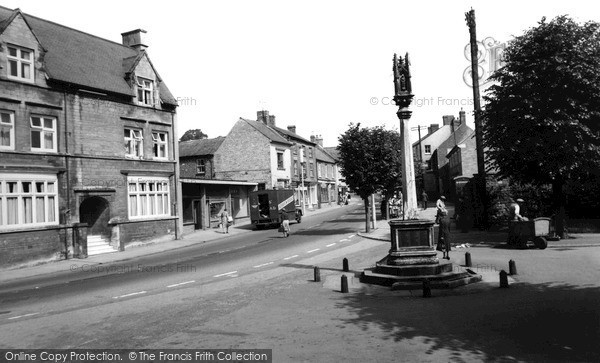 Photo of Rothwell, Memorial And High Street c.1960