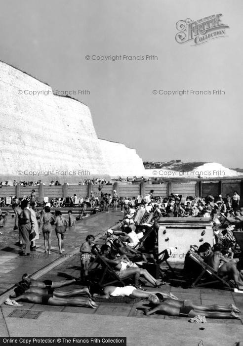 Photo of Rottingdean, Sunbathing By The Swimming Pool c.1965