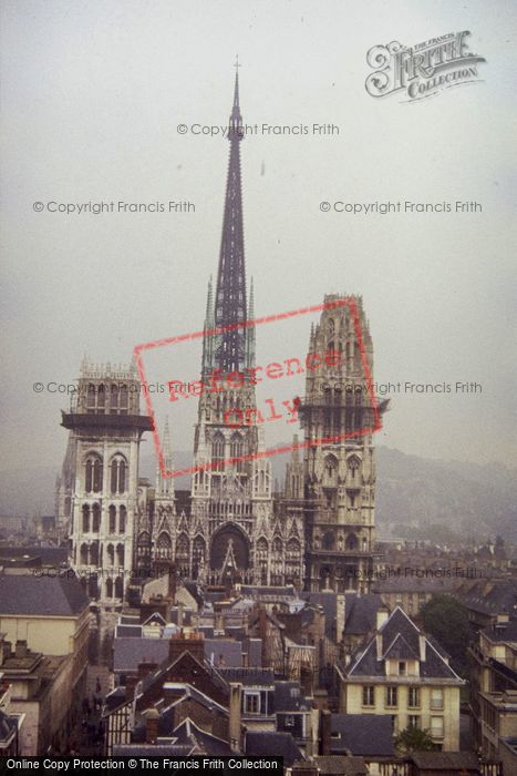 Photo of Rouen, Notre Dame Cathedral From Clock Tower 1983