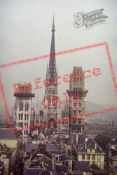 Notre Dame Cathedral From Clock Tower 1983, Rouen