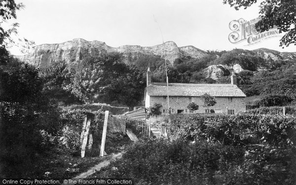Photo of Rousdon, the Landslip and Whitlands Cottages 1900