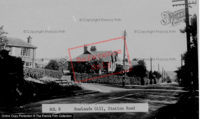 Photo of Rowlands Gill, Station Road c.1955
