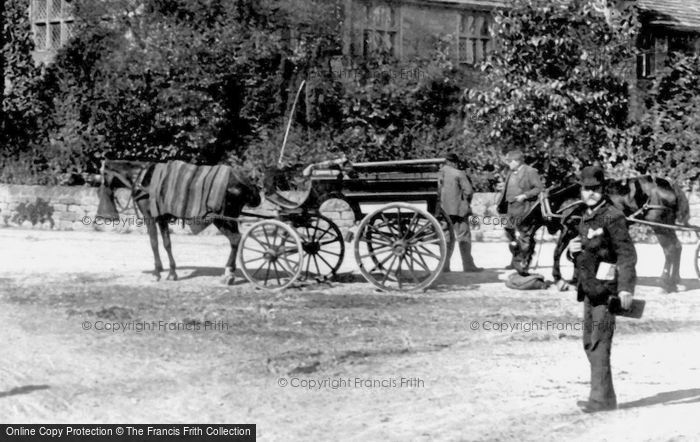 Photo of Rowsley, Carriage Outside The Peacock Inn 1886