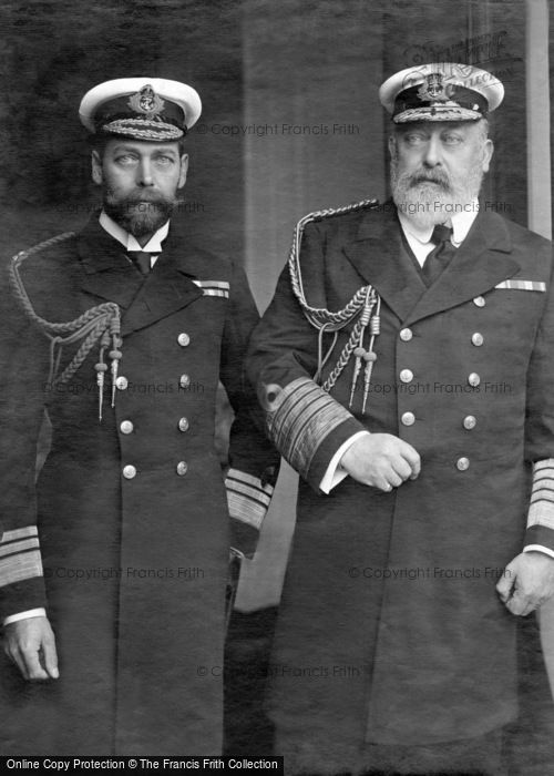 Photo of Royalty, King Edward Vii And Prince Of Wales In Uniform c.1905