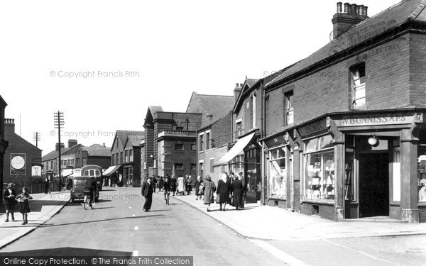 Photo of Royston, The Post Office & Midland Road c.1955