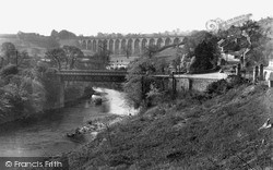 River Dee And The Viaduct c.1955, Ruabon