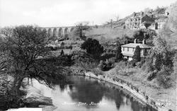 River Dee And Viaduct c.1955, Ruabon
