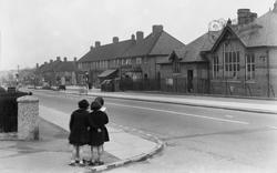 The School And Main Street c.1938, Rubery