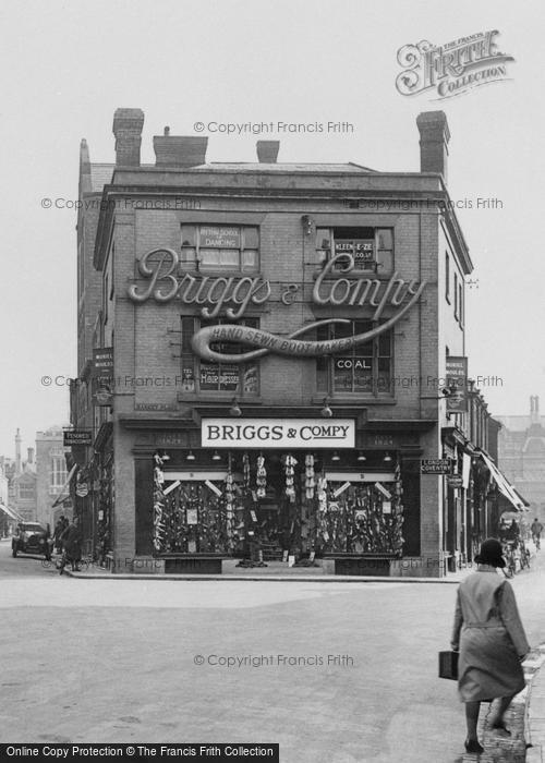 Photo of Rugby, Briggs & Company Shoe Shop, Market Place 1932