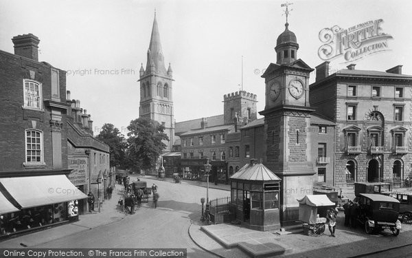 Photo of Rugby, Clock Tower And St Andrew's Church 1922