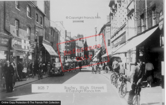 Photo of Rugby, High Street c.1950