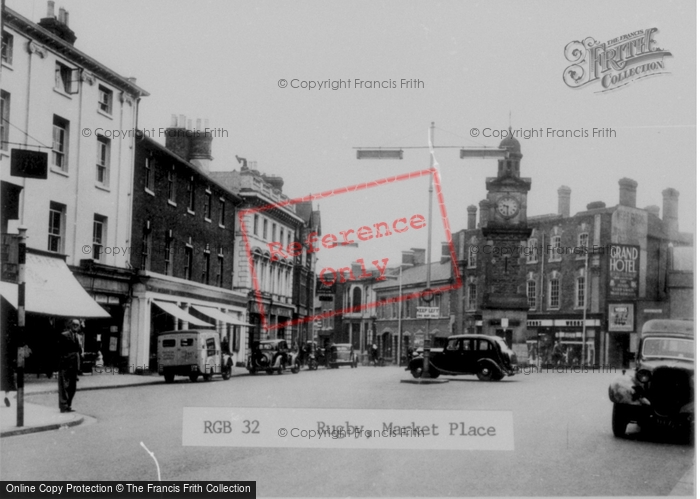 Photo of Rugby, Market Place c.1955