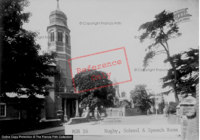 Photo of Rugby, School And Speech Room c.1955