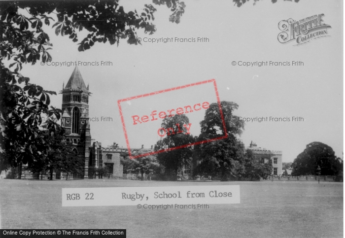 Photo of Rugby, School From Close c.1955
