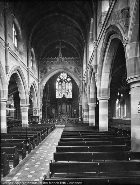 Photo of Rugby, St Andrew's Church Interior 1922
