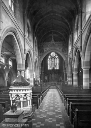 St Andrew's Parish Church, Interior 1922, Rugby