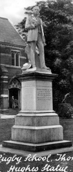 The School And Thomas Hughes Statue c.1950, Rugby