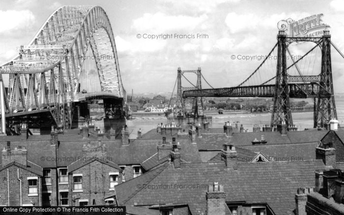 Photo of Runcorn, Runcorn Bridge And The Transporter Bridge c.1961