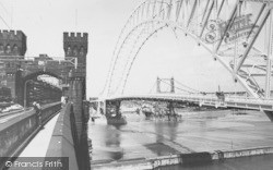 Runcorn-Widnes Bridge c.1961, Runcorn