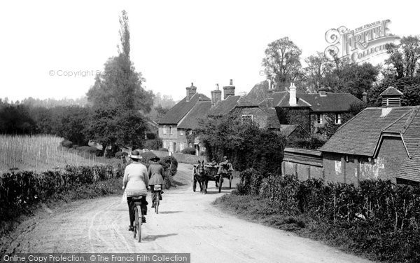 Photo of Runfold, Cyclists In The Village 1921