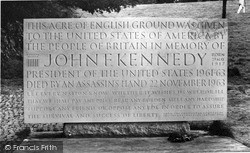 John Kennedy Memorial c.1960, Runnymede