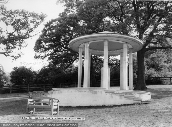 Photo of Runnymede, Magna Carta Memorial c.1960